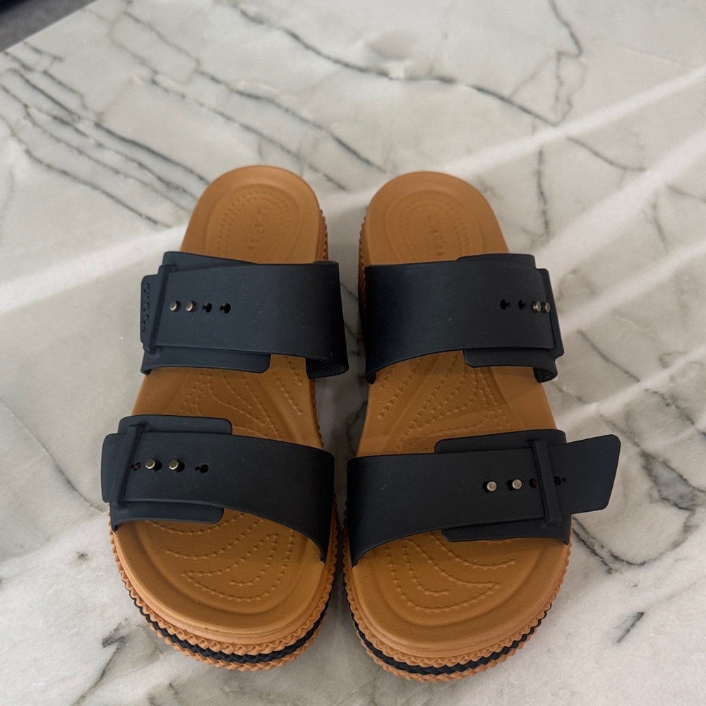 CROCS Black and Brown Women's Sandals